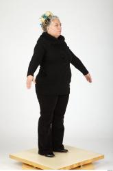 Whole Body Woman Casual Overweight Studio photo references